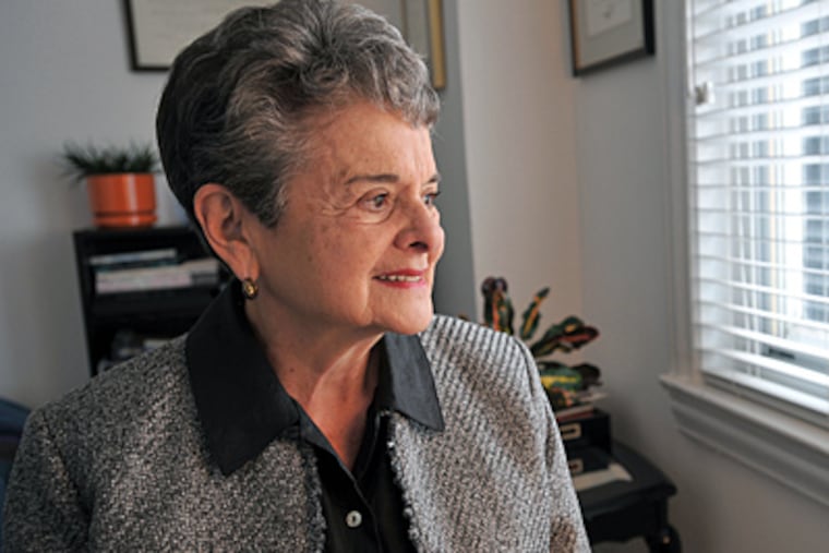 Anna Meadows, childhood cancer expert, at her Philadelphia home. Children's Hospital is celebrating Meadows' groundbreaking career. (Sharon Gekoski-Kimmel / Staff Photographer)