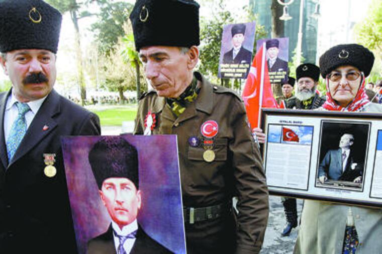 Elderly Turks mark the 70th anniversary of Ataturk's death on Monday.