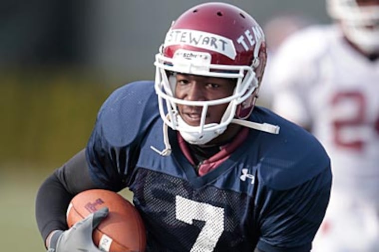 Temple quarterback Chester Stewart started the first seven games as a junior last season. (Ed Hille/Staff Photographer)