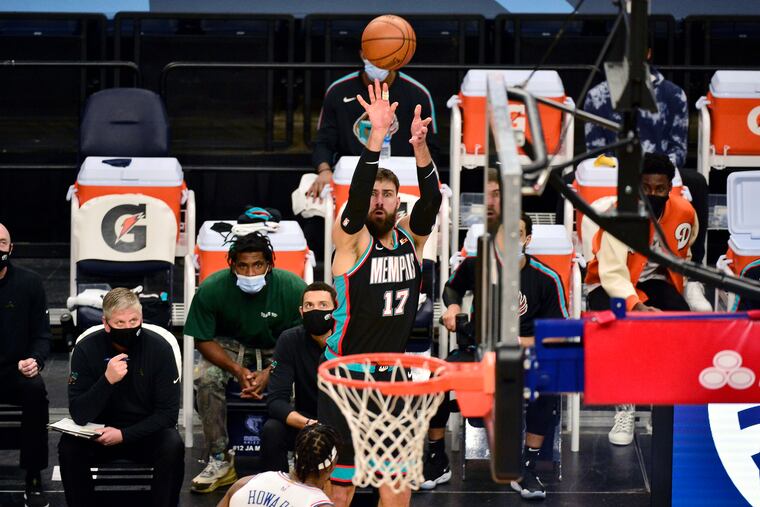Memphis Grizzlies center Jonas Valanciunas went into the NBA's COVID-19 health and safety protocols, leading to the postponement of the Sixers' Sunday game against the OKC Thunder.