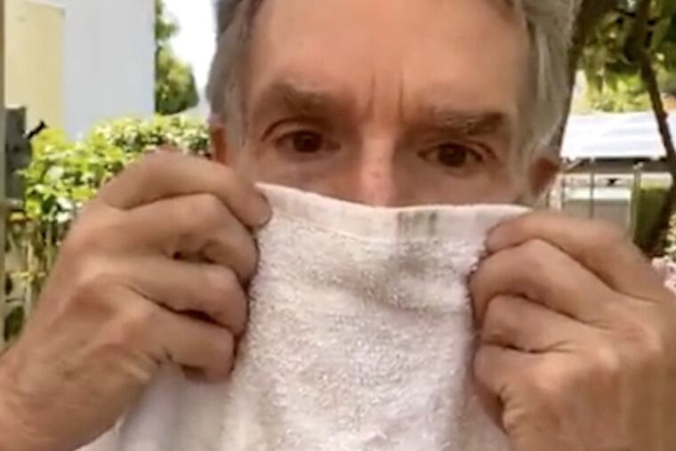 Geoff Edgers and Bill Nye on May 22 in Edgers' Instagram Live show "Stuck with Geoff."