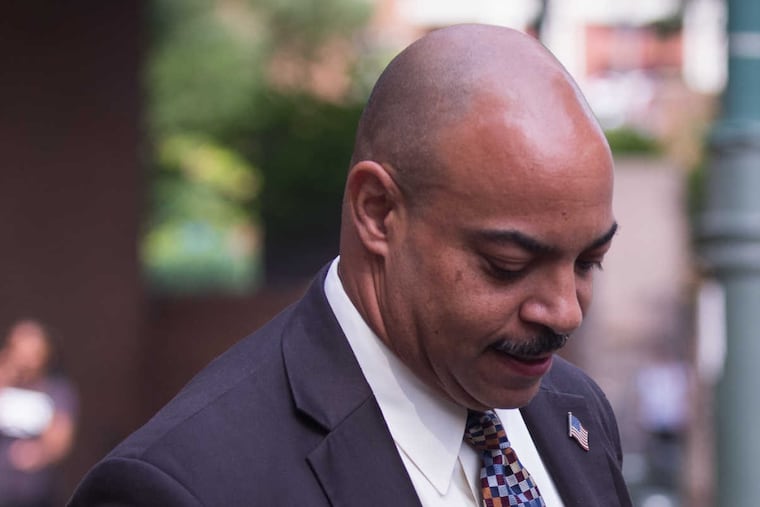Philadelphia DA Seth Williams leaves federal court on June 22nd, 2017.