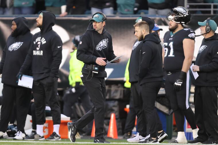 Eagle offensive coordinator Shane Steichen seems poised to interview for at least three NFL head-coaching vacancies.