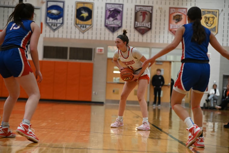 Perkiomen Valley's Lena Stein (#11) goes against Neshaminy High School on Feb. 24.