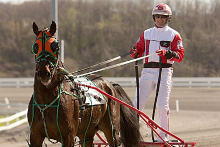 Dave Palone, coming back to the winner’s circle at The Meadows on Tuesday, earned his 15,000th victory.