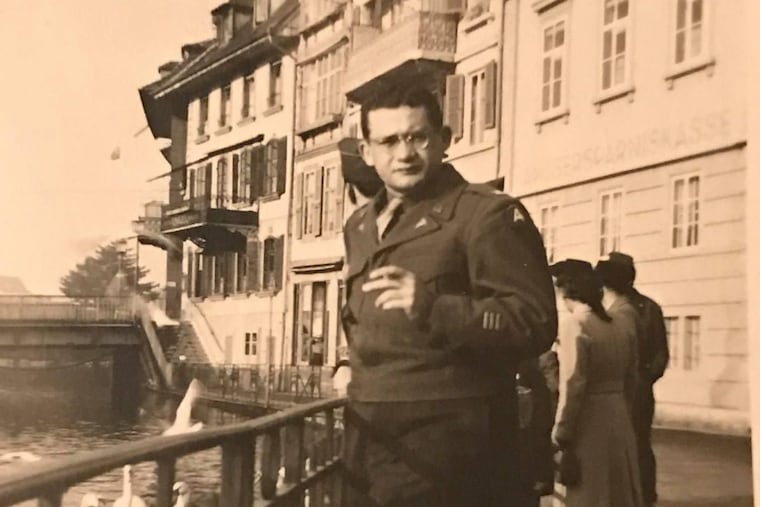 George Manstein, as a young doctor in the Army in Italy during World War II.