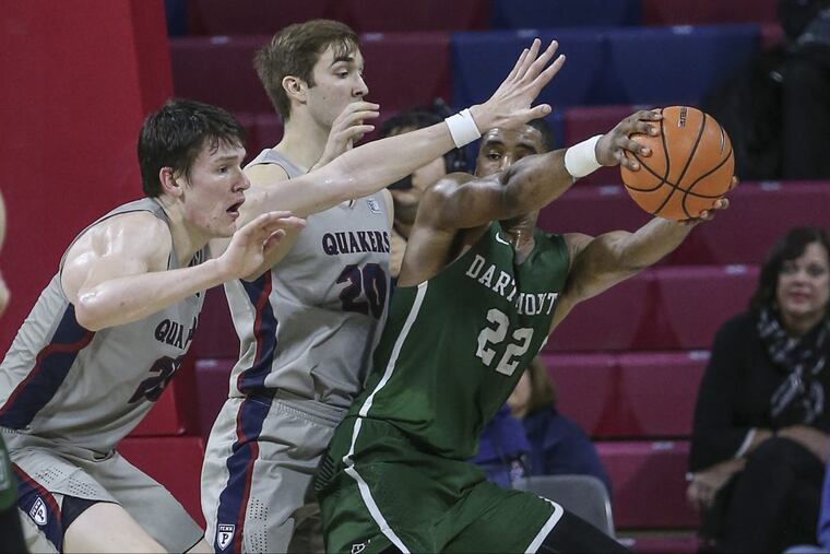 Action at the Palestra from earlier this season.