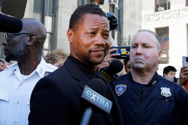 Cuba Gooding Jr. leaves criminal court in New York, Wednesday, June 26, 2019. Lawyers for Gooding Jr. are providing a court with video they say will show the actor did not grope a woman at a New York City bar. (AP Photo/Richard Drew)