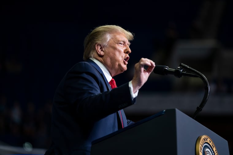 President Donald Trump speaks during a campaign rally at the BOK Center, Saturday, June 20, 2020, in Tulsa, Okla.