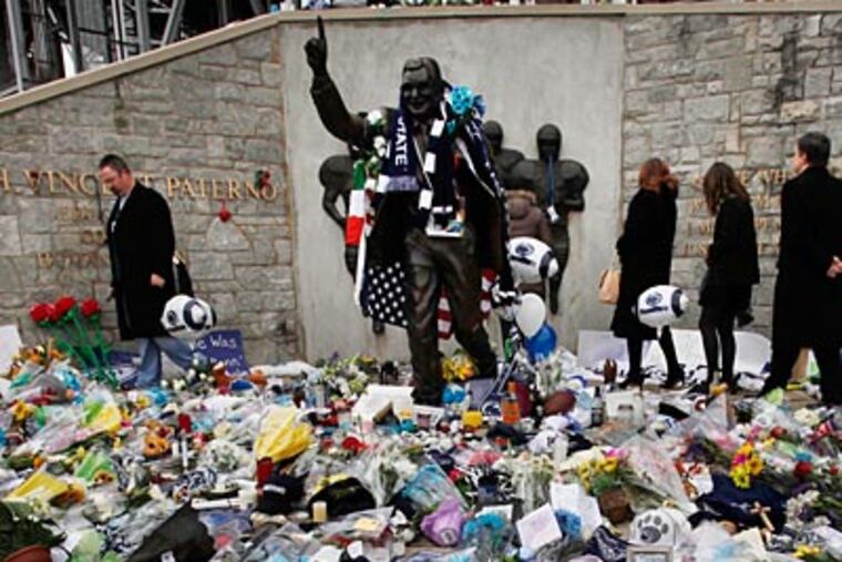 Former Penn State football coach Joe Paterno passed away last Sunday. (Laurence Kesterson/Staff Photographer)