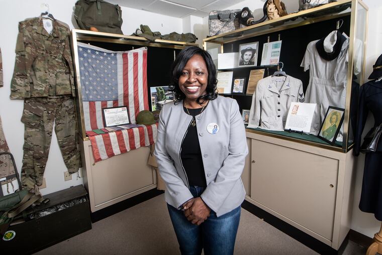 Retired Army Sgt. Major Claudette Williams at the Women Veterans Museum in Mt. Pocono, Pa., on Oct. 15. Williams is running for state representative.