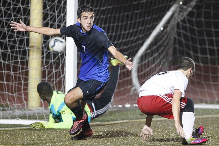Springfield's Nick Janelli celebrates after his goal.