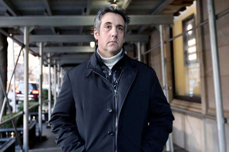 Michael Cohen, former lawyer to President Donald Trump, leaves his apartment building on New York's Park Avenue, Friday, Dec. 7, 2018. In the latest filings Friday, prosecutors will weigh in on whether Cohen deserves prison time and, if so, how much. (AP Photo/Richard Drew)