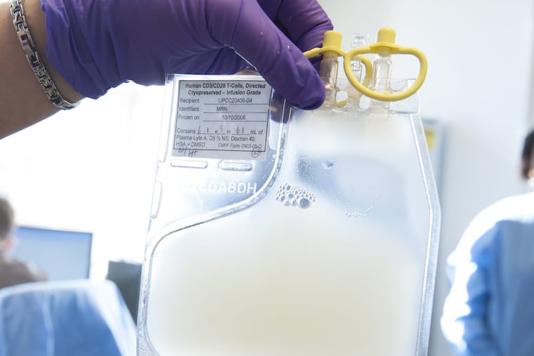 After Novartis genetically engineers each patient's T cells to attack blood cancer cells, the product, Kymriah, is shipped in a bag to the hospital where the one-time therapy is given intravenously.