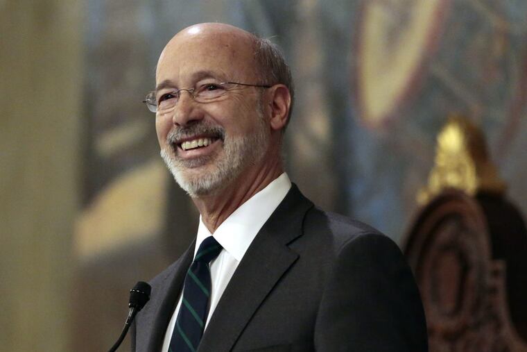 Gov. Wolf gave his budget address at the state Capitol in Harrisburg.