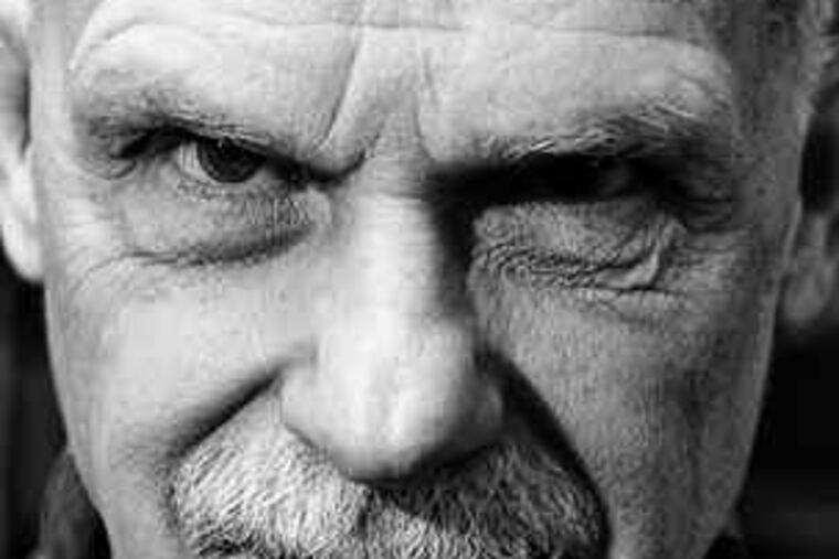 Artist Bender & his bust of Anna Duvall.