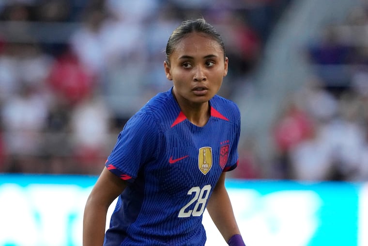 Alyssa Thompson, 18, is among 14 U.S. players who will make their women's World Cup debut.