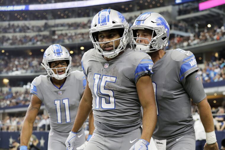 Eagles' wide receiver Golden Tate earlier this season with the Lions.