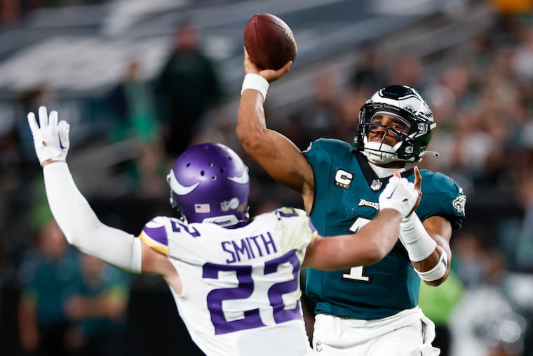 Jalen Hurts and the much-maligned Eagles passing attack will face a tough challenge against a stingy Minnesota Vikings secondary.