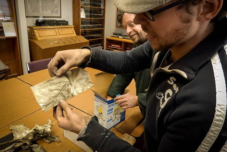 Historians at the National Iron and Steel Heritage Museum in Coatesville said the letters were among a cache of artifacts, including a mold for making bullets and a buggy whip, found in a wall at Brandywine Mansion.