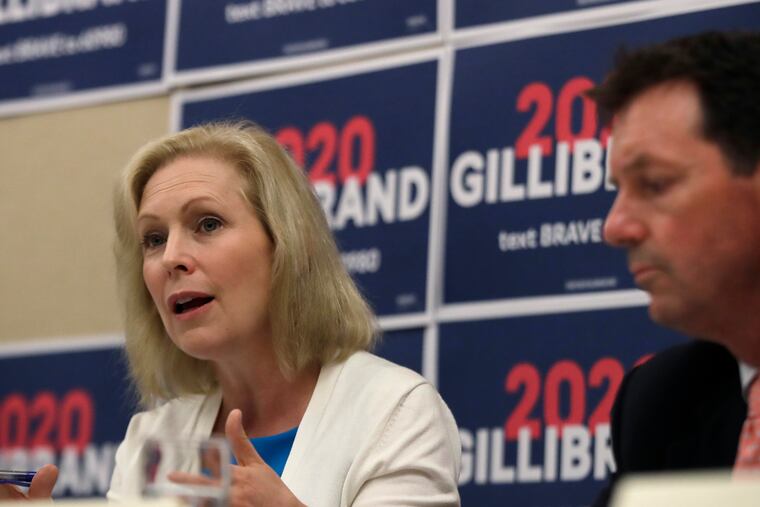 Democratic presidential candidate Sen. Kirsten Gillibrand, D-N.Y., participated in a mental health roundtable discussion with State Senator Tom Sherman on Tuesday, Aug. 20 in Manchester, N.H.