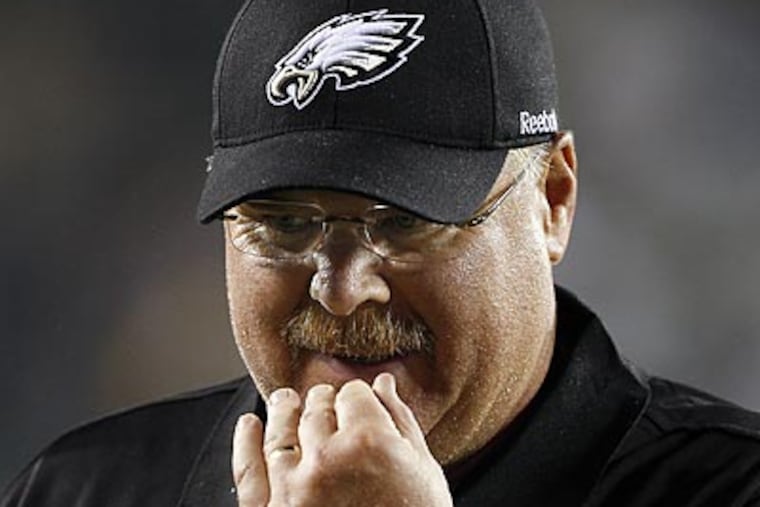 Andy Reid and the Eagles have some questions heading into their second game against the Lions. (David Maialetti/Staff Photographer)