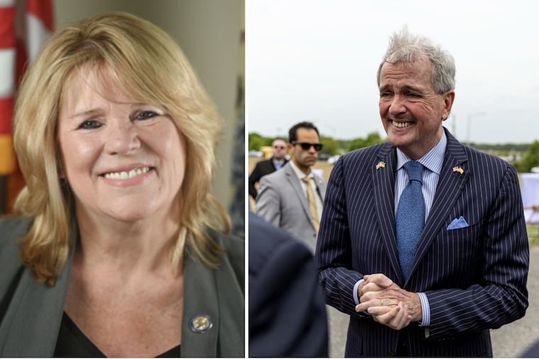 Left: Burlington County Assemblymember Carol Murphy, a candidate for Congress. Right: Gov. Phil Murphy. They're not the same Murphy.