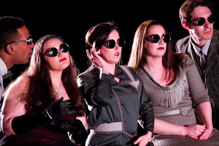 "Machinal," Sophie Treadwell's 1928 play, features (from left) Carlo Campbell, Kirsten C. Kunkle, Lee Minora, Colleen Corcoran, and Chris Anthony.