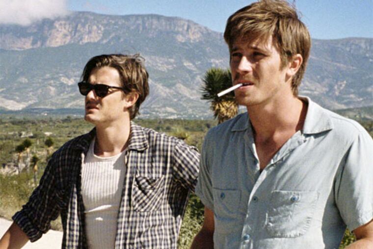 Sam Riley (left) plays Sal Paradise, Jack Kerouac's alter ego, and Garrett Hedlund plays his sidekick, Dean Moriarty (alias Neal Cassady) in"On the Road."