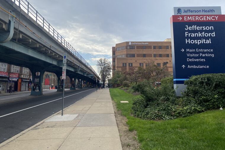 Thomas Jefferson University reported a smaller operating loss for the three months that ended Sept. 30 than it did last year. Jefferson owns Jefferson Health, which includes Frankford Hospital in Philadelphia, shown above.