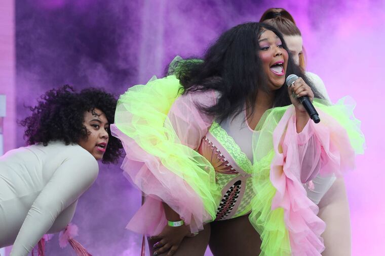 Lizzo performs at Made in America in 2017. She returns to the festival this summer.