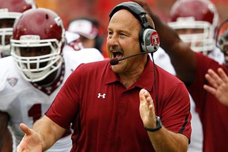 Steve Addazio and Temple, along with Villanova, are still in the hunt to join the Big East. (Patrick Semansky/AP)