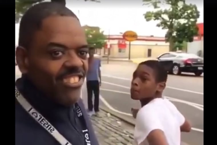 A mentally-challenged man identifed as Mark just before getting sucker punched by an unidentified teen boy in an attacked recorded on video and posted to social media.