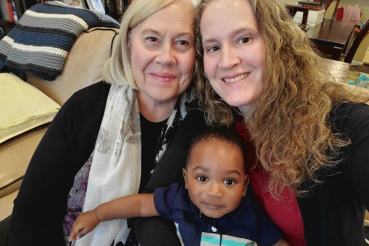 Three generations: Katherine Muns with her mom, Pamela Garrett, and her son Marshall.
