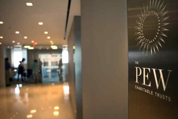 An interior view of the Pew Charitable Trusts' building in Washington. The structure, which once housed the Securities and Exchange Commission, was purchased for $155 million last year.