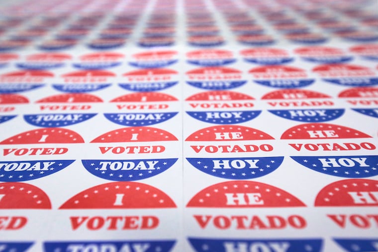 The “I VOTED TODAY” stickers that Philadelphia gives out every election.