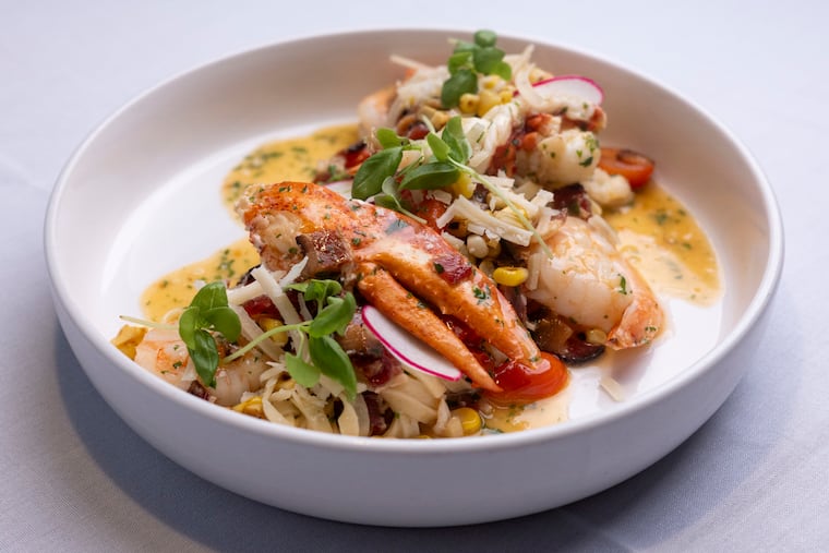 The Lobster BLT Scampi pasta at Cafe Loren in Avalon, N.J., on Thursday, June 12, 2025.