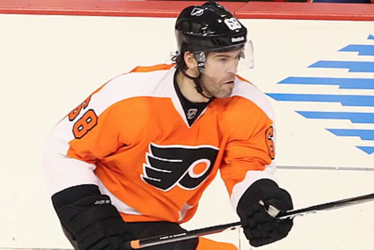 Jaromir Jagr finished the regular season with 19 goals and 35 assists for the Flyers. (Steven M. Falk//Staff file photo)