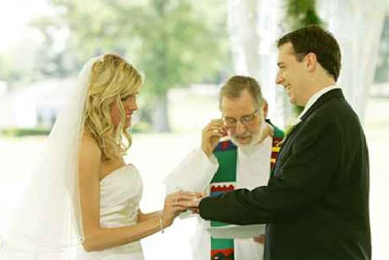 Kelly Kirsten Decker and Robert Andrew McCullough were married June 21 at St. David's Golf Club in St. David's. They met via a letter to the editor of the Inquirer. (Photo: http://www.ultimateimages-photography.com)