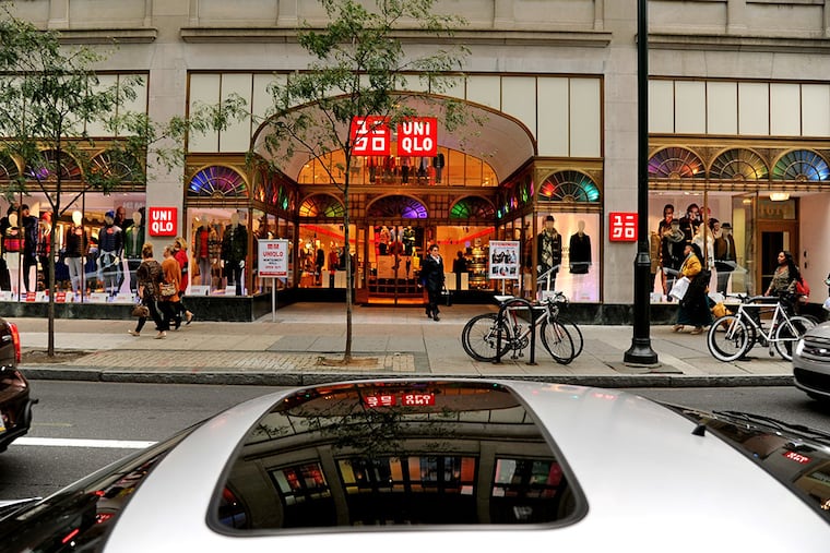 Uniqlo, on the 1600 block, joins recent Chestnut Street arrivals that include Nordstrom Rack, Five
Below, and Banana Republic Factory Outlet. (TOM GRALISH/Staff Photographer)