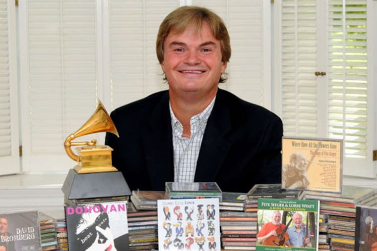 Jim Musselman of Appleseed Recordings in West Chester notes the destructive effect of illegal music downloading. (TOM KELLY / For The Inquirer)