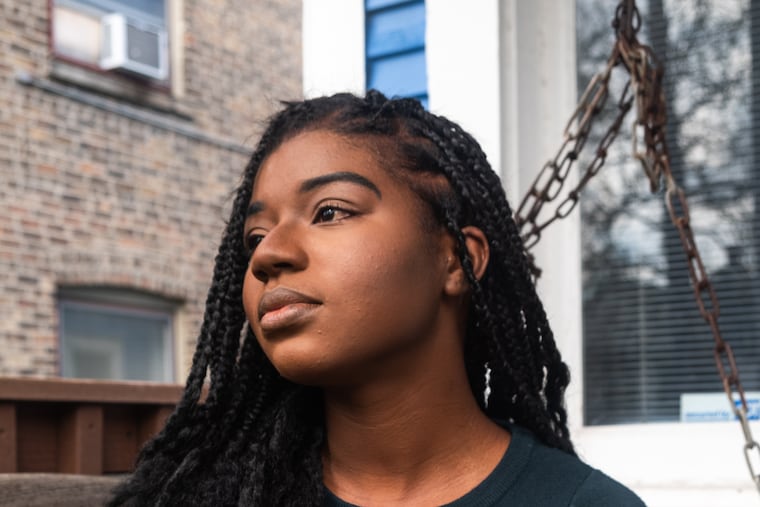 Parker Gillian's white co-worker sent her money unprompted. "I felt like a charity case," says Parker, a recent college graduate working in marketing, who said she had never expressed any financial need. Parker is shown June 5, 2020, at home in Chicago. (Photo for The Washington Post by Sebastian Hidalgo)