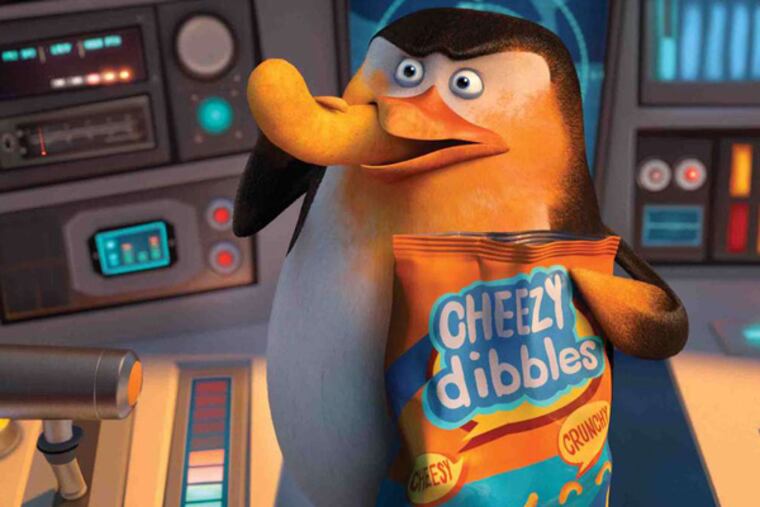 Skipper (voiced by Tom McGrath) , one of the "Penguins of Madagascar" targeted by a villain who wants to zap their cuteness.