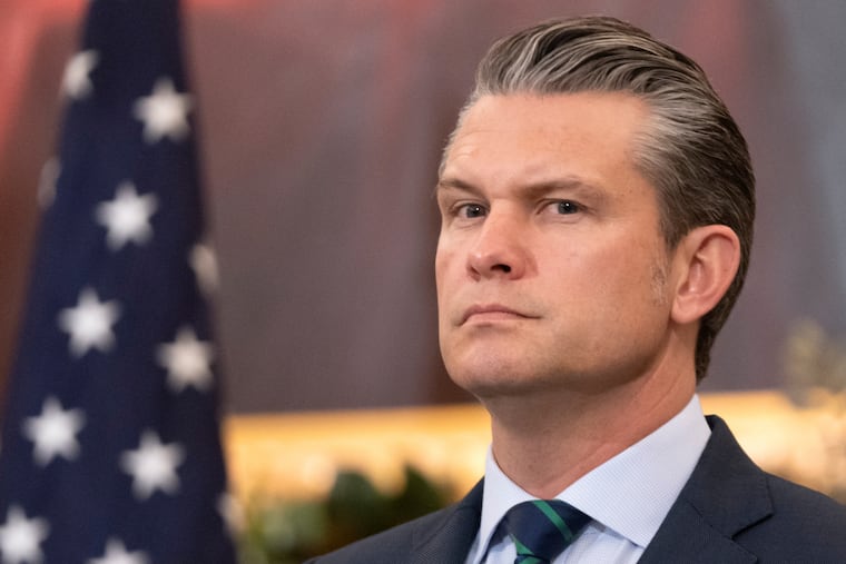 Defense Secretary Pete Hegseth during an event at the State Department in December.