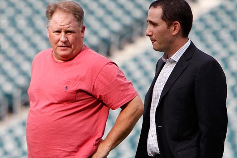 Chip Kelly and Howie Roseman are an interesting pair. (David Maialetti/Staff Photographer )