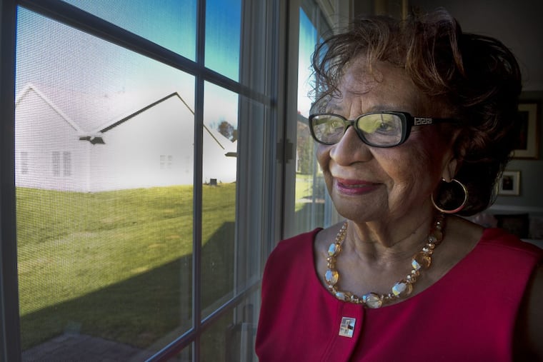 Riletta Cream at her Winslow Township home in 2016, the year she turned 90. The former Camden High principal and Camden County freeholder died Monday.