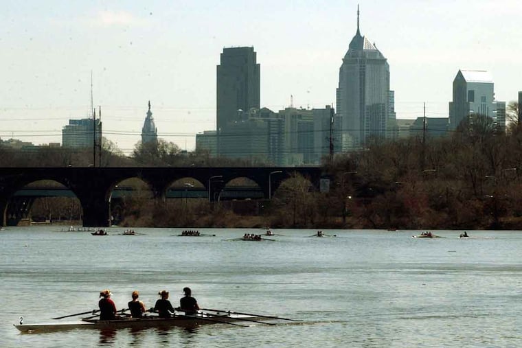 Rowers compete in the Philadelphia Scholastic Rowing Association's 2nd Flick/Horvat Series Regatta.