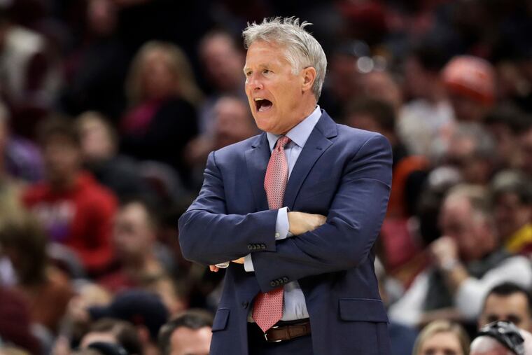 Philadelphia 76ers head coach Brett Brown.