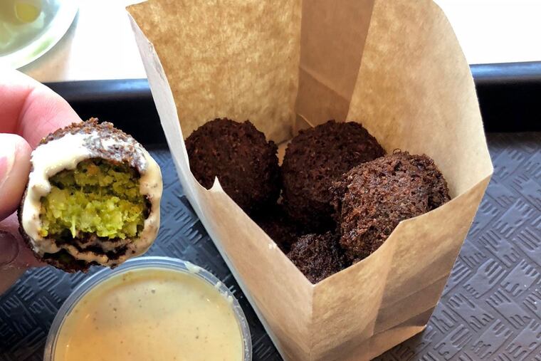 A bag of falafel balls at Goldie, 1526 Sansom St.