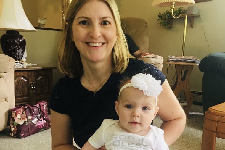 Krista with daughter Emerson.